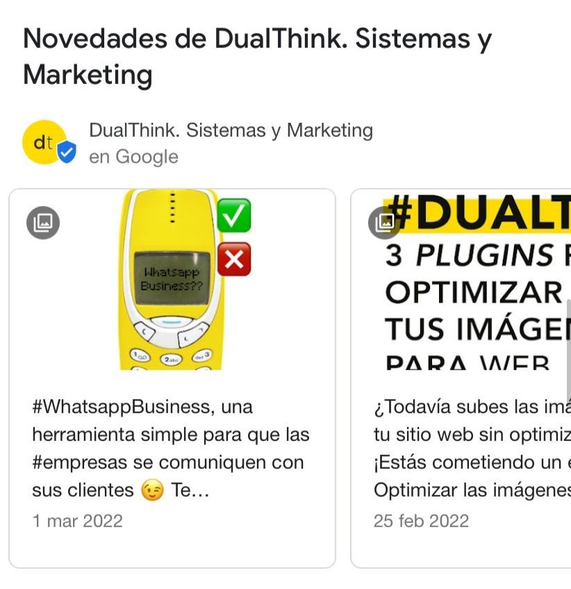 Novedades, promociones y noticias en el perfil de Google My Business