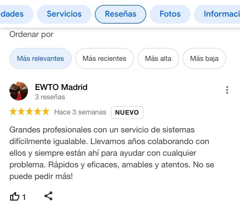 Resena de una empresa en google my bisnes