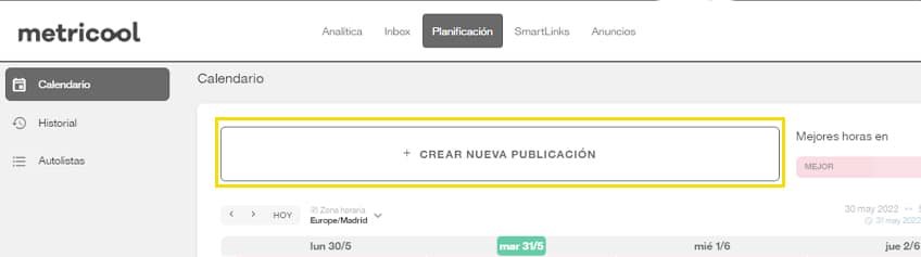 Como programar un post en Redes Sociales con Metricool